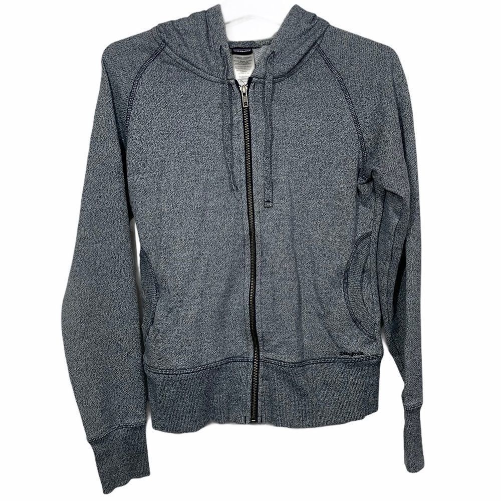 Patagonia Marled Grey Full Zip Hoodie Sweatshirt
